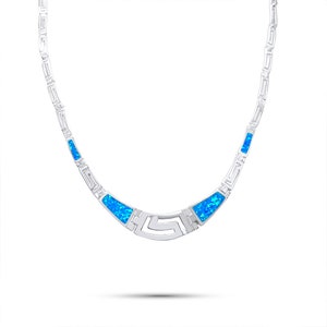 Necklace with Opal stones and Meander