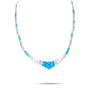 Necklace with Opal stones and Meander