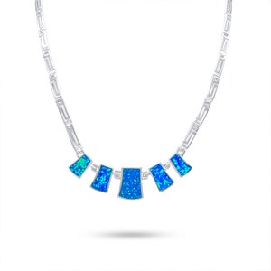 Necklace with Opal stones and Meander