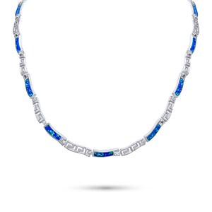 Necklace with Opal stones and Meander