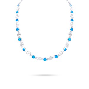 Necklace with Opal stones and Meander