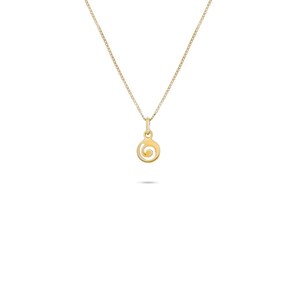 Gold Plated Silver Meander Pendant 7.5mm
