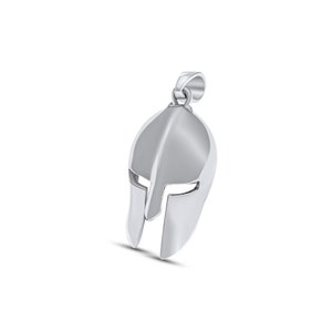 Ancient Greek Helmet Silver Pendant 36mm
