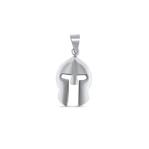 Ancient Greek Helmet Silver Pendant 35.5mm