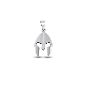 Ancient Greek Helmet Silver Pendant 35mm