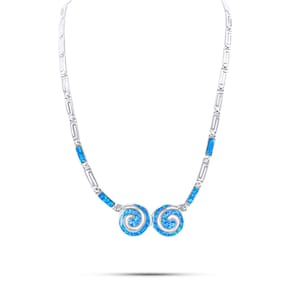 Necklace with Opal stones and Meander