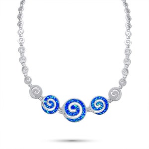 Necklace with Opal stones and Meander