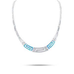Necklace with Opal stones and Meander