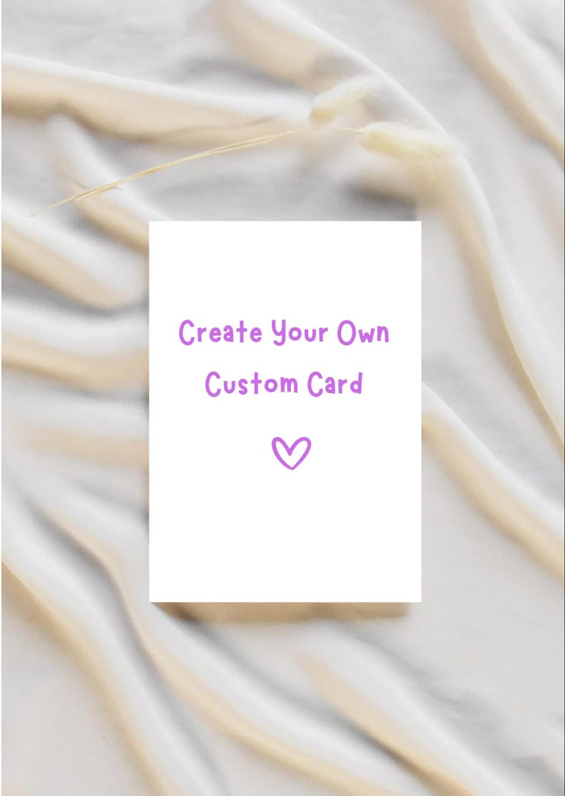 Custom Text Greeting Card: Personalized Quote Card - Etsy