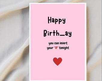 Dirty Birthday Card for Him | Raunchy Birthday Card for Husband | Boyfriend Birthday Card | Witty Birthday Card | Raunchy Birthday Gifts