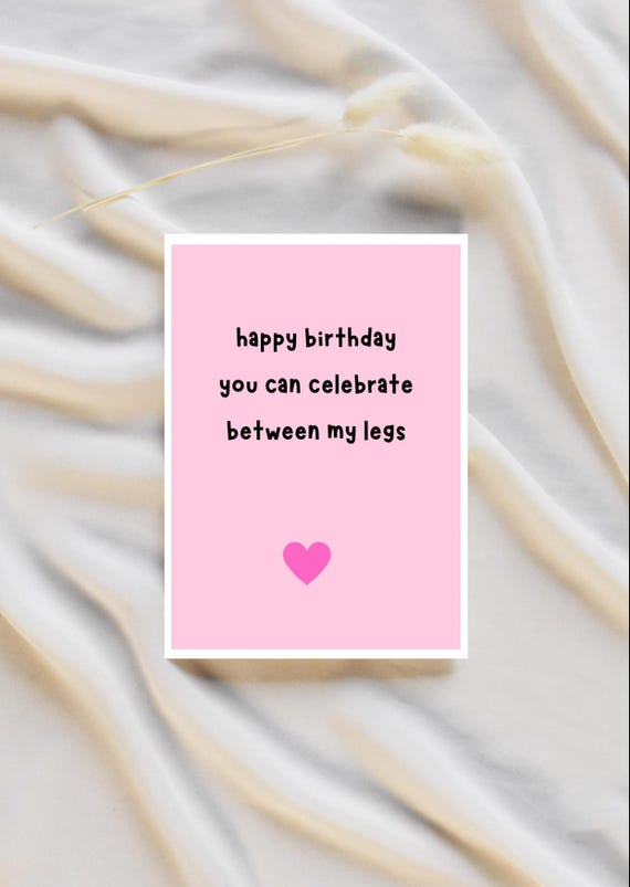 Raunchy Birthday Card for Him: Witty Husband/Boyfriend Gift