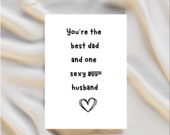 Tarjeta picante del Día del Padre / Tarjeta para esposo / Tarjeta para él / Tarjeta del Día del Padre / Tarjeta para papá / Tarjeta para novio