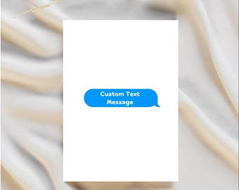Custom IMessage Greeting Card: Design Your Own (A2 Size)