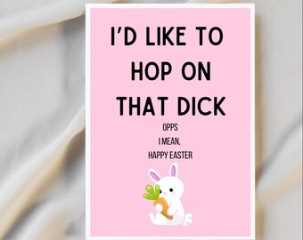 Dirty Easter Card, Easter Card For Him, Card for Boyfriend, Happy Easter Dirty Card