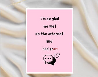 Funny Anniversary Card For Him: Internet Love