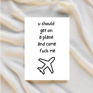 Long Distanz Beziehung Karte: Get On A Plane Grußkarte
