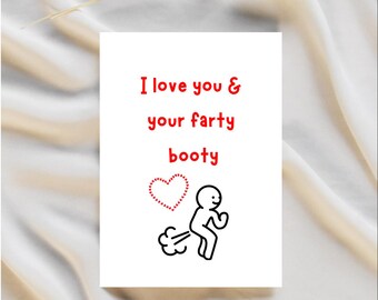 Funny Valentine Card for Him | Raunchy valentine  Card for Husband | Boyfriend valentine Card |  Valentine Card | Raunchy Gifts | Fart Gifts