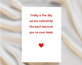 Funny Anniversary Card for Husband - Happy Anniversary Card Boyfriend - Dirty Anniversary Card for Wife - Cute Anniversary Card for Him
