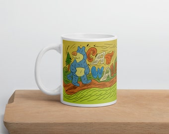 Cat Walk - White glossy mug