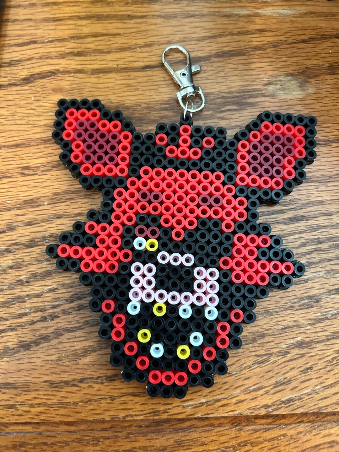 Foxy FNAF Keychain Perler Beads Etsy
