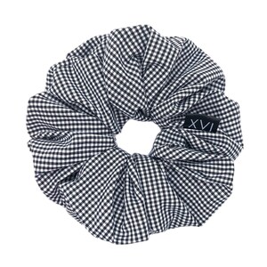 Scrunchie hair tie hair band hair tie hair accessory XXL cotton black white check pattern handmade gift Himalia