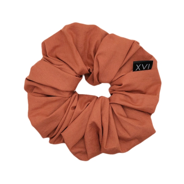 Scrunchie Haargummi Haarband Zopfgummi Haaraccessoire XXl groß Baumwolle karamell handgemacht Geschenk Kallisto