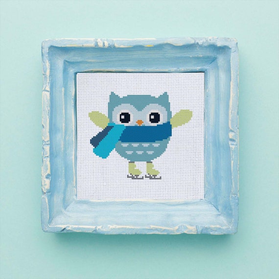 Baby Owl Skater Cross Stitch Kit Baby Owl Skater Cross Stitch Kit