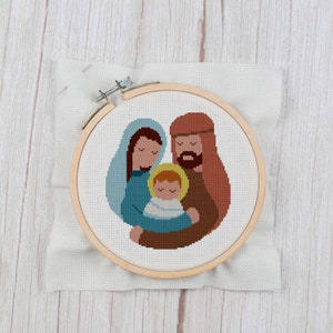Nativity - Cross Stitch Pattern Instant Download, Nativity Scene Cross Stitch, DIY Christmas Gift, Baby Jesus, Holy Family