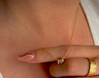 Necklace 925 Sterling Silver - 18k gold plated - minimalist necklace