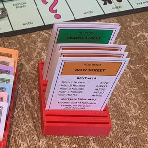 Monopoly Property Card Holder, Board Game Organizer, Geek Gift