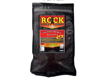CRACKED BLACK PEPPER Jerky  Big 7OZ. Bag