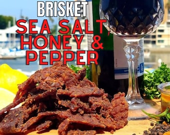 MEERSALZ, Honig und PFEFFER Jerky Big 7OZ. Tasche