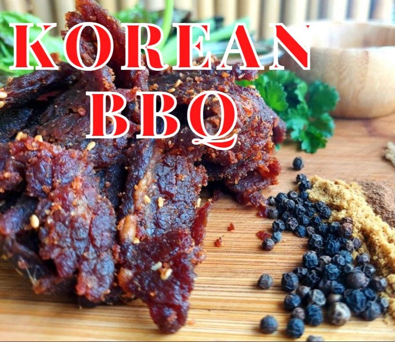 Korean BBQ Brisket Beef Jerky BIG 7oz Bag Etsy