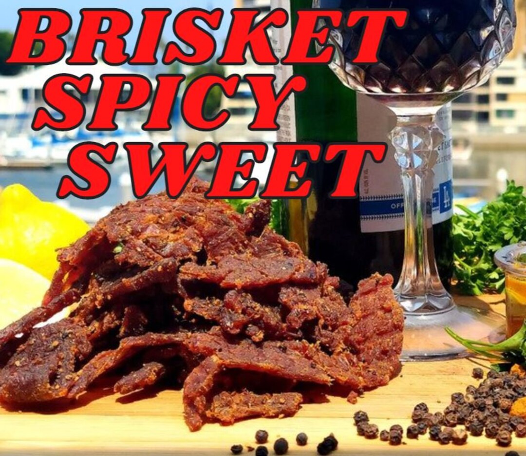 SPICY SWEET Brisket Beef Jerky BIG 7oz. Bag Etsy