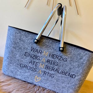 Einkaufskorb Mama ,Filz Einkaufskorb, Muttikorb, personaliert