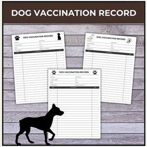 Dossier de vaccination du chien | Journal de vaccination des animaux de compagnie | Journal de vaccination pour chiot | Record de photos de chiots | Suivi des vaccinations pour animaux de compagnie | Chien vacciné