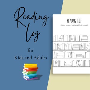 Printable Reading Log: Coloring Page Tracker for Kids & Adults (PDF)