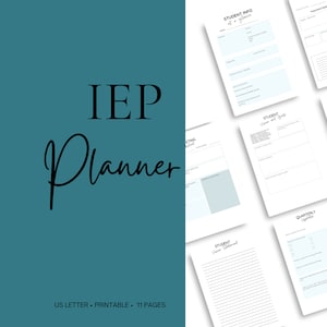 Printable IEP Organizer | IEP Binder | IEP Preparation and Planner | Special Education Printable |