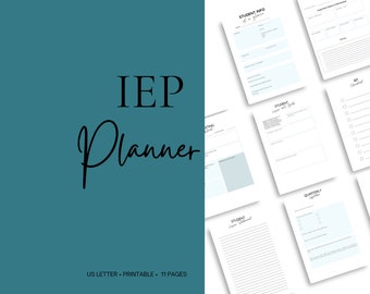 Printable IEP Planner: Special Education Organizer (PDF Download)