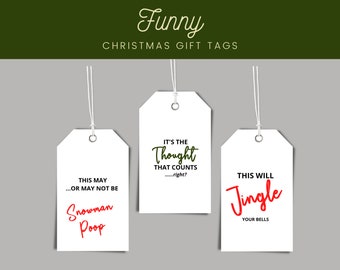 Printable Funny Christmas Gift Tags | Fun Gift Tags | Funny Holiday Tag
