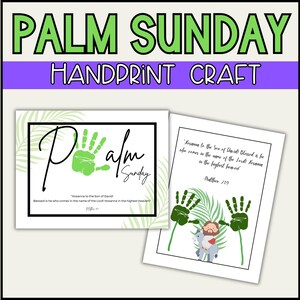 Palm Sunday Handprint Craft: Holy Week Activity (Digital Download)