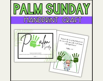 Palm Sunday Handprint Craft: Holy Week Activity (Digital Download)