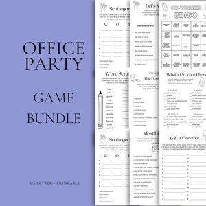 Afdrukbare werkfeestspellen | IJsbrekerspel | Teambuildingactiviteit | Leer je collega kennen | Bingo voor collega's | Bingo voor kantoorfeesten