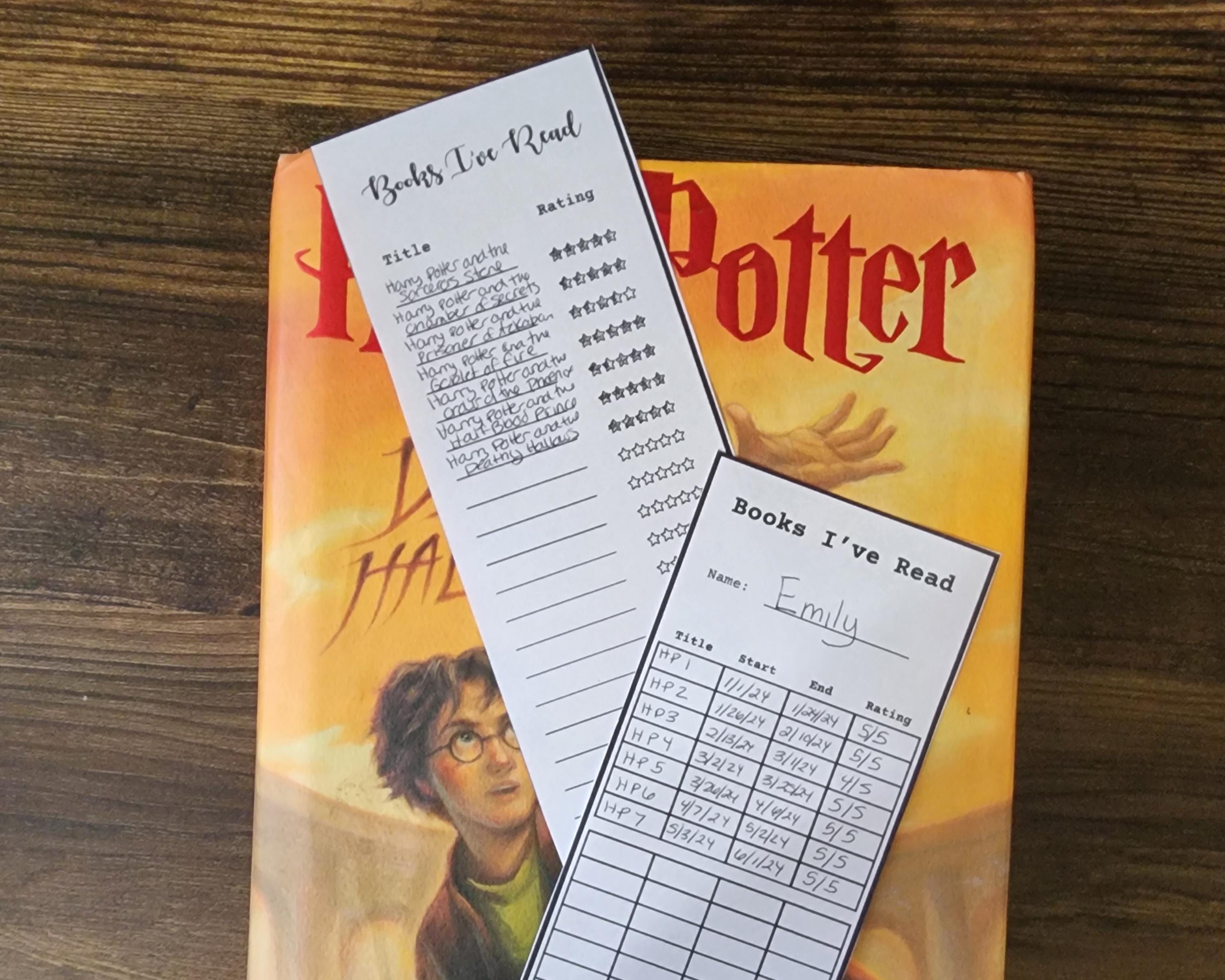 Printable Reading Log Bookmarks: Book Tracker (digital Download) - Etsy