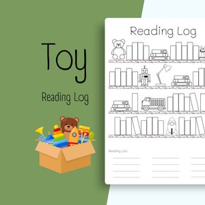 Toy-Themed Kids Reading Log: Printable Book Tracker (PDF)