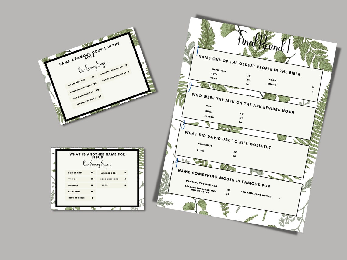 Printable Bible Feud | Friendly Feud Bible Edition | Youth Group Games ...