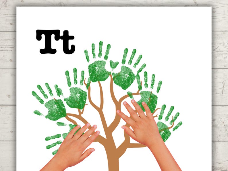 Alphabet Handprint Art Craft Bundle | Handprint Alphabet Book Template ...