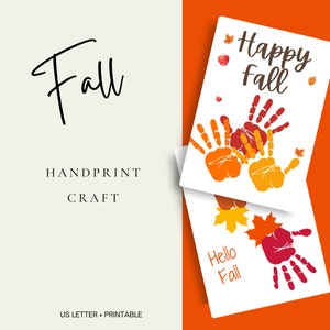 Printable Fall Handprint Craft | Keepsake Craft | Preschool Craft | Baby&#39;s First Craft