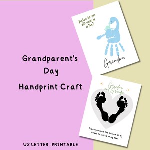 Printable Grandparents Day Handprint Craft- gift for Grandma | To Grandma from Grandchild | Handprint Art Craft | Preschool Craft