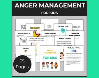 Anger Management Workbook for Kids: Coping Skills & Therapy Tools (PDF)